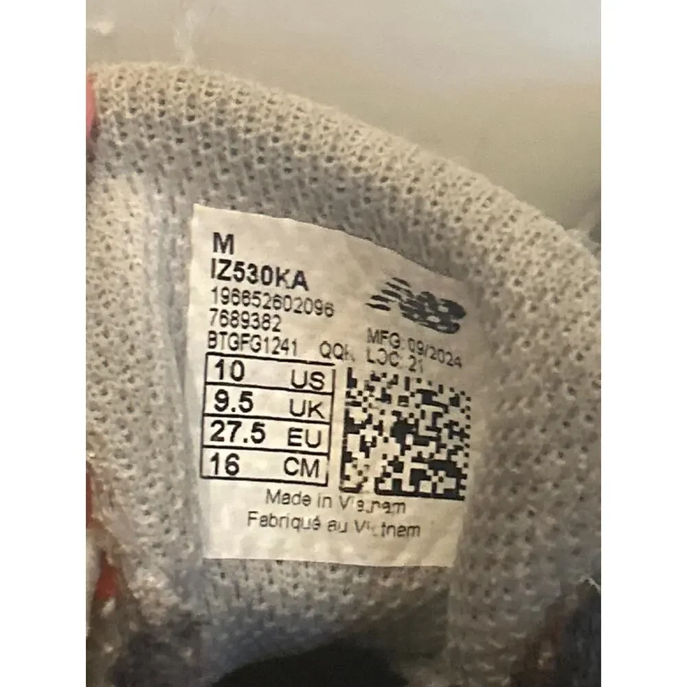 New Balance 530 Toddler Shoes Sz 10 Silver Grey Athleisure Back To School Play